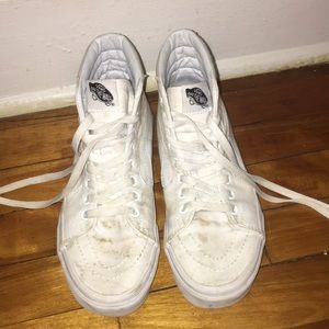White Vans Sk8 Hi